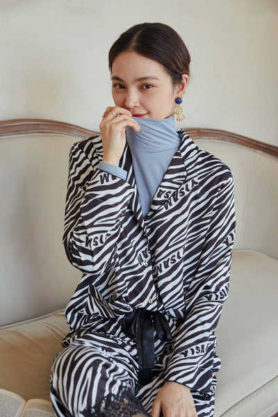 绒面斑马家居服